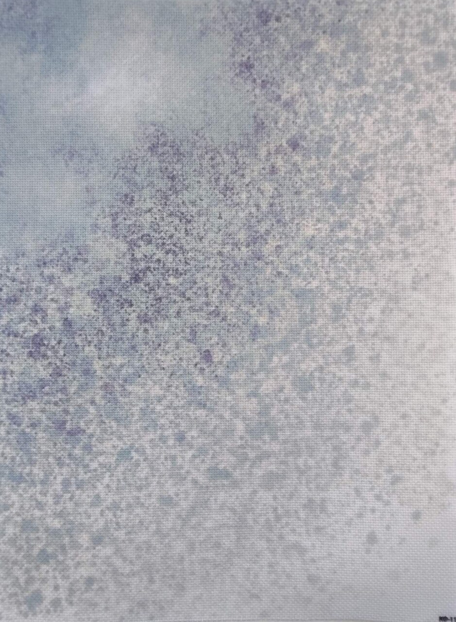 Frozen Mist Designer Printed AIDA Fabric. Canvas for embroidery with an applied background KF-1190A